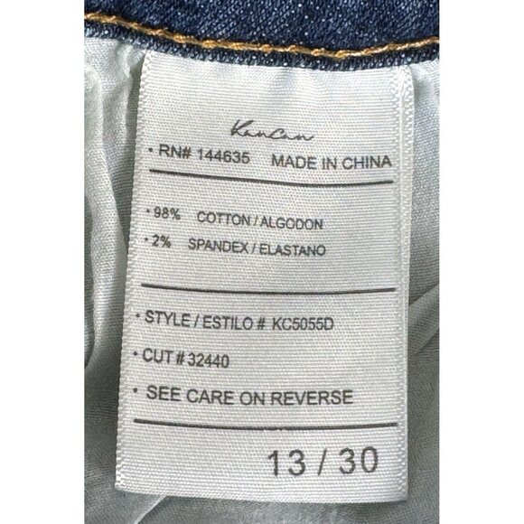 KanCan Cora Mid Rise Skinny Jeans Dark Wash Women's 13/30 Distressed - Picture 10 of 13